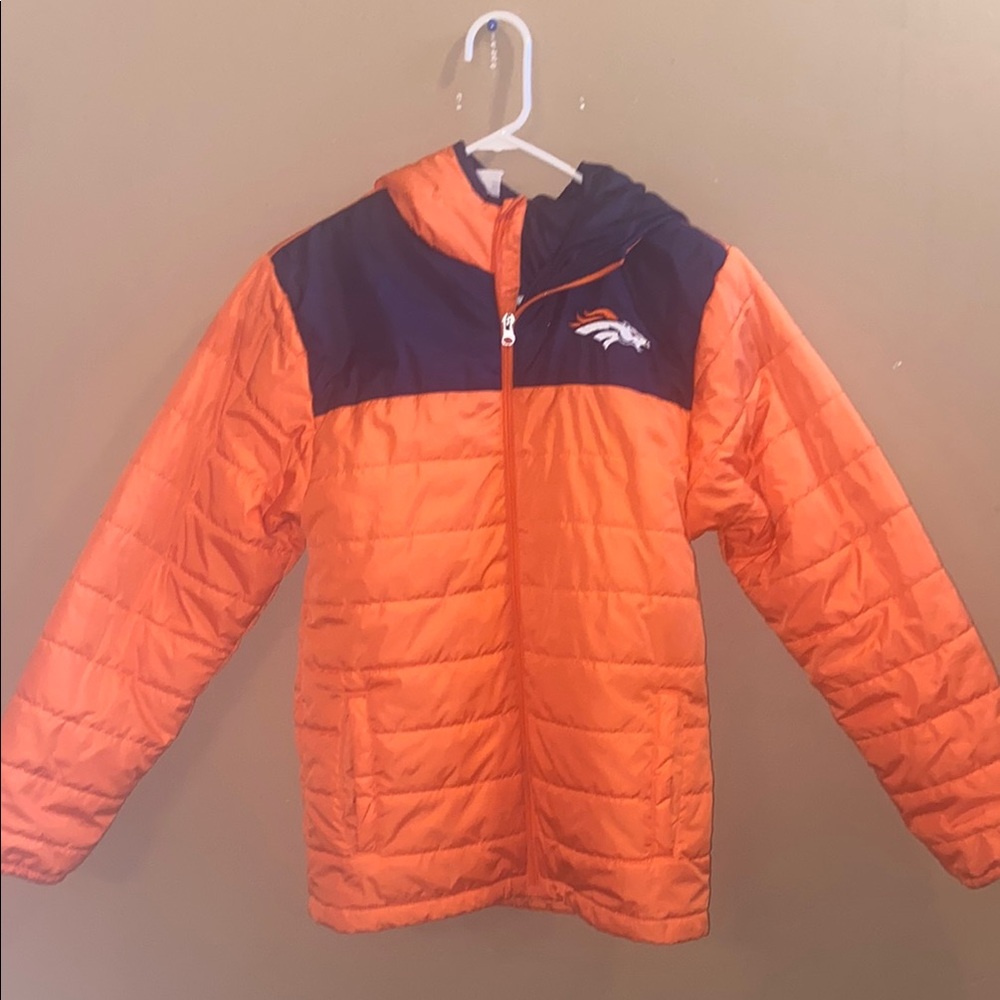 NFL Team Apparel Youth size XL Denver Broncos fan gear orange/navy blue